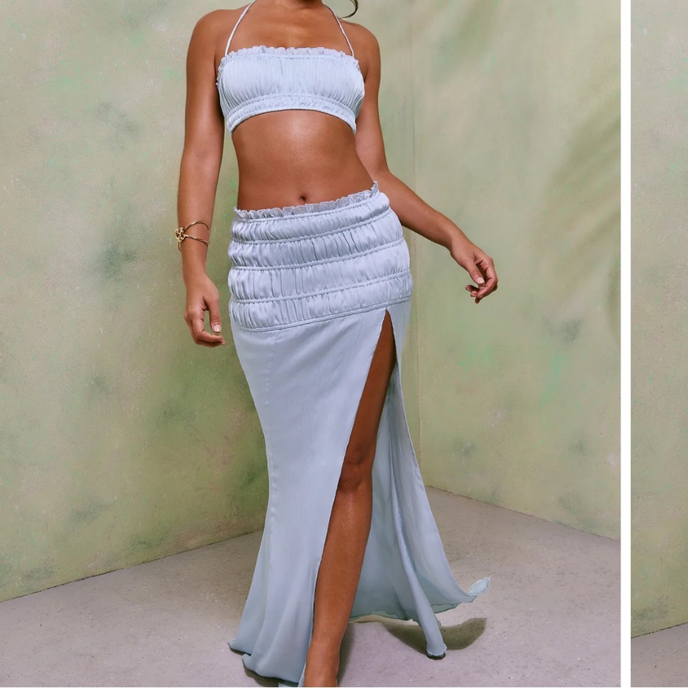 Astr Light Blue Skirt Set